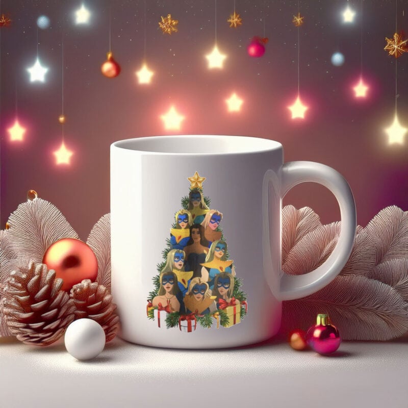 Blonde Blazer Christmas Tree Dispatch Mug – Holiday Edition