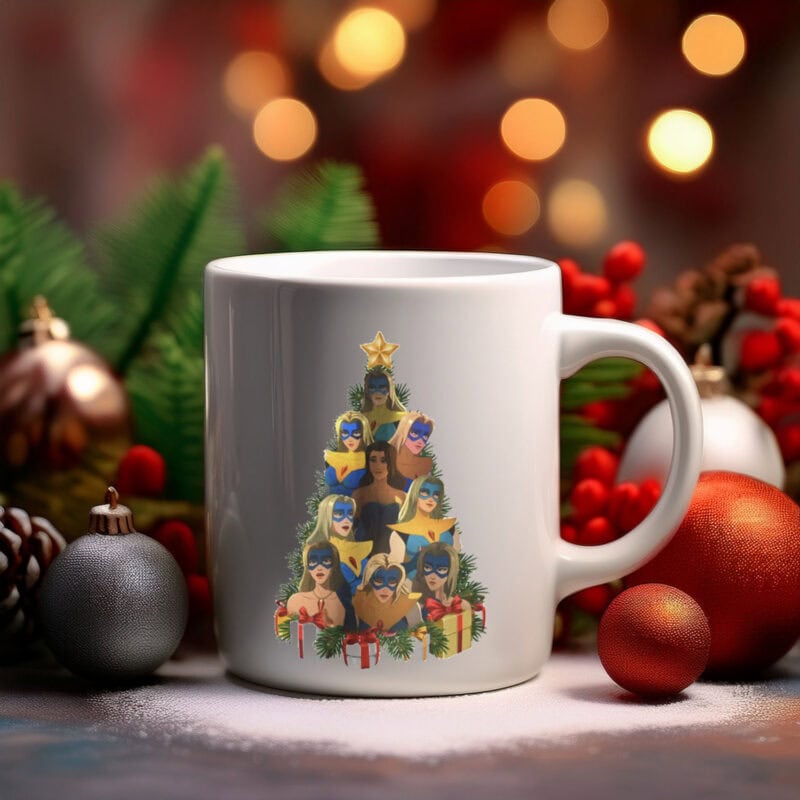 Blonde Blazer Christmas Tree Dispatch Mug – Holiday Edition
