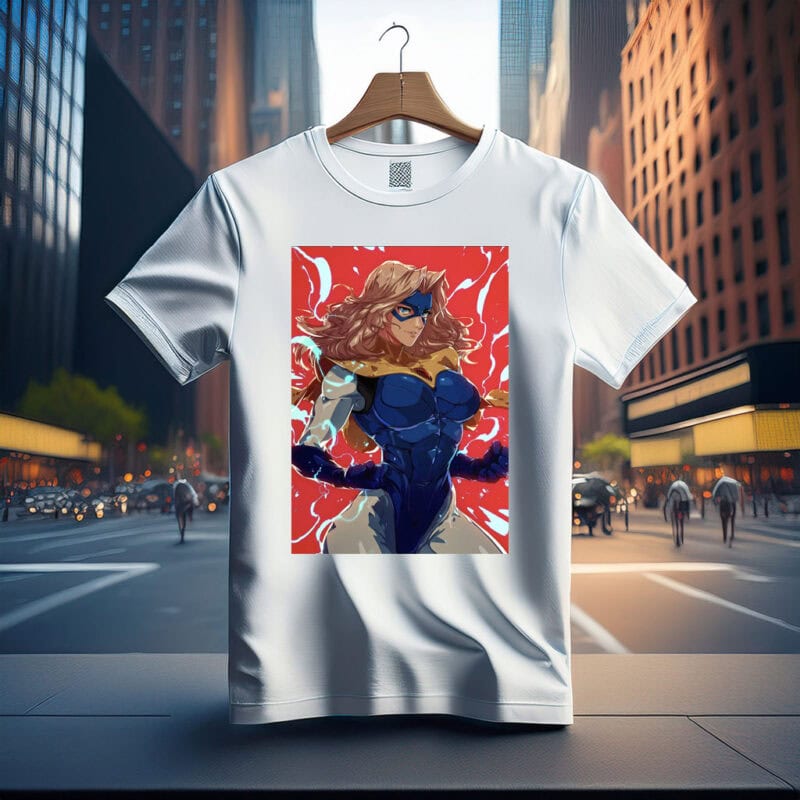 Blonde Blazer Superhero Shirt