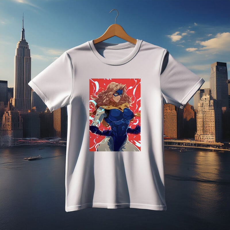 Blonde Blazer Superhero Shirt