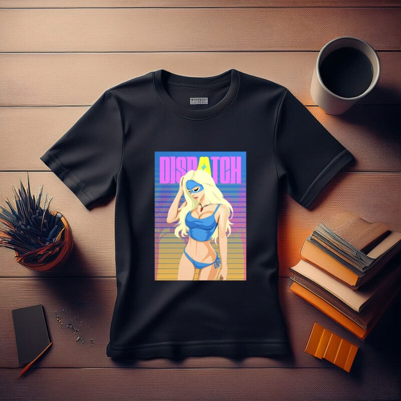 Blonde Blazer in Blue Bikini Shirt