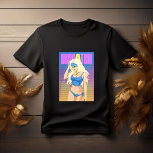 Blonde Blazer in Blue Bikini Shirt