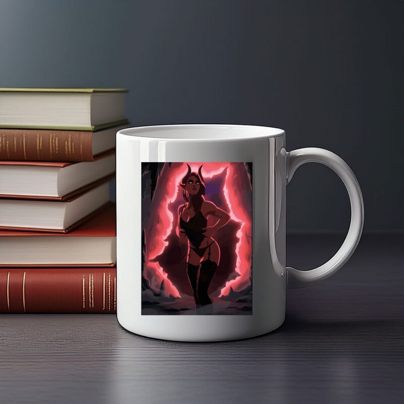 Demon Woman in Lingerie Mug