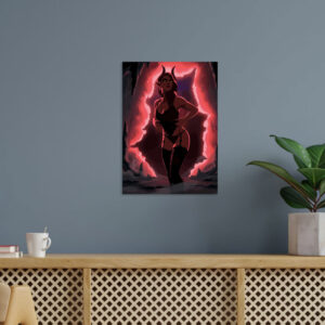 Demon Woman in Lingerie Poster