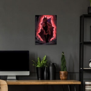 Demon Woman in Lingerie Poster