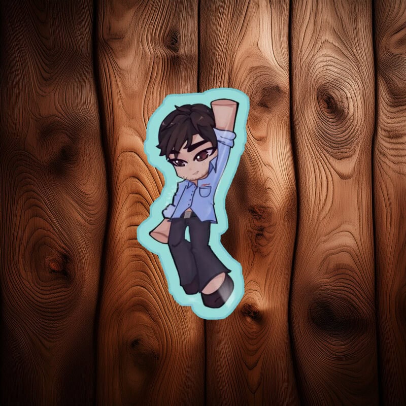 Dispatch Couple Epoxy Acrylic Keychain Mecha Man Robert Robertson