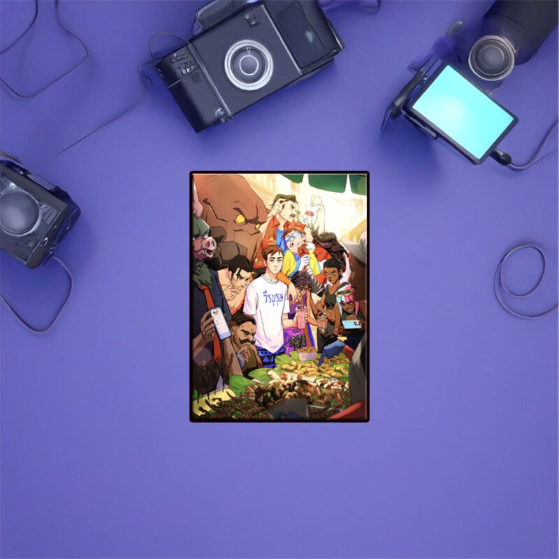 Dispatch Crowded Street Food Scene Poster