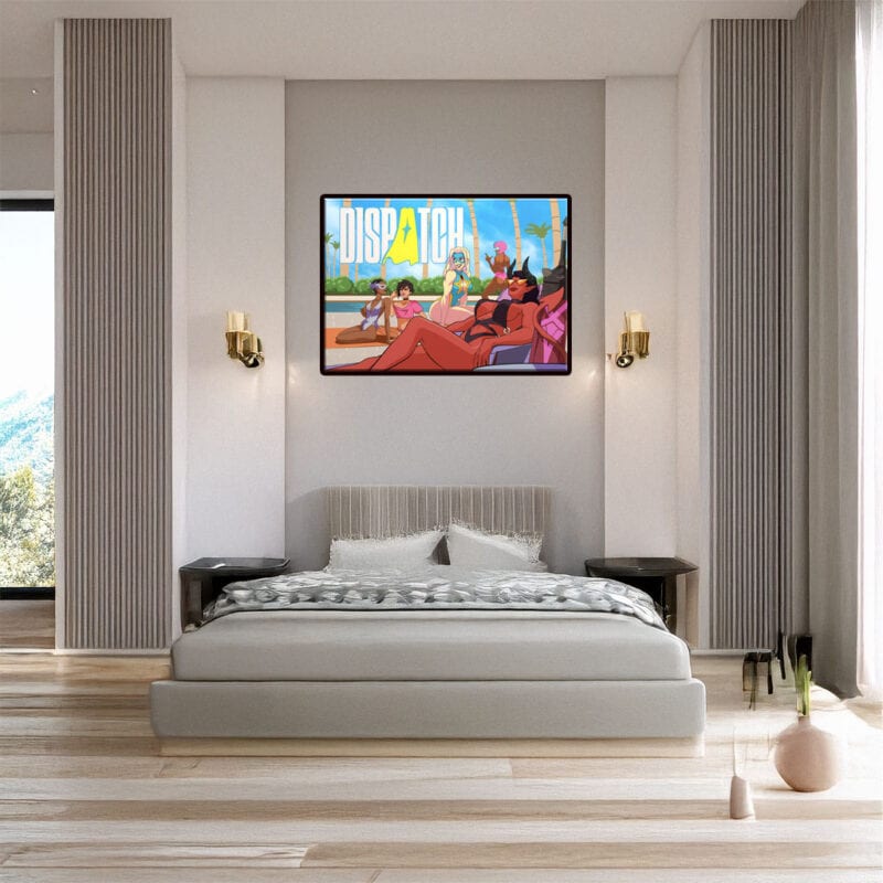 Dispatch Female Hero in Poolside Relaxation Poster