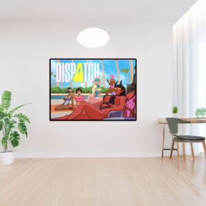 Dispatch Female Hero in Poolside Relaxation Poster