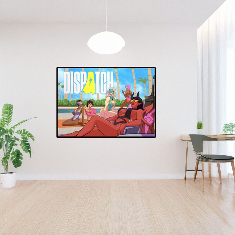 Dispatch Female Hero in Poolside Relaxation Poster