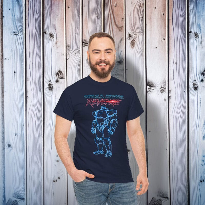 Dispatch Mecha Man Blueprint Gamer Shirt