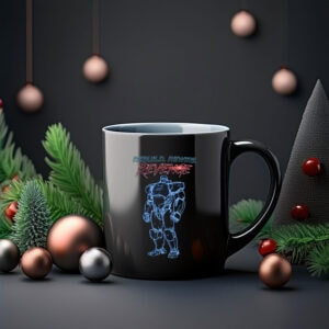 Dispatch Mecha Man Blueprint Mug – Mechanical Diagram Edition