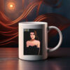 Elegant Woman in Black Dress Mug