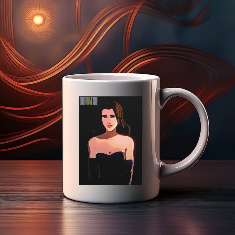 Elegant Woman in Black Dress Mug