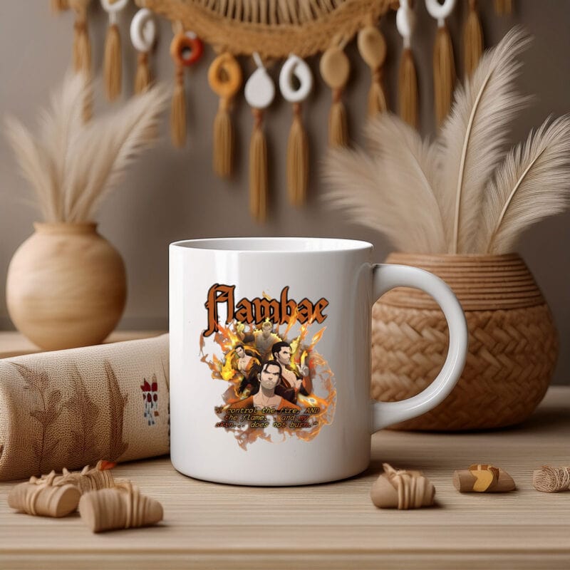 Flambae Dispatch Game Mug – Fiery Retro Edition