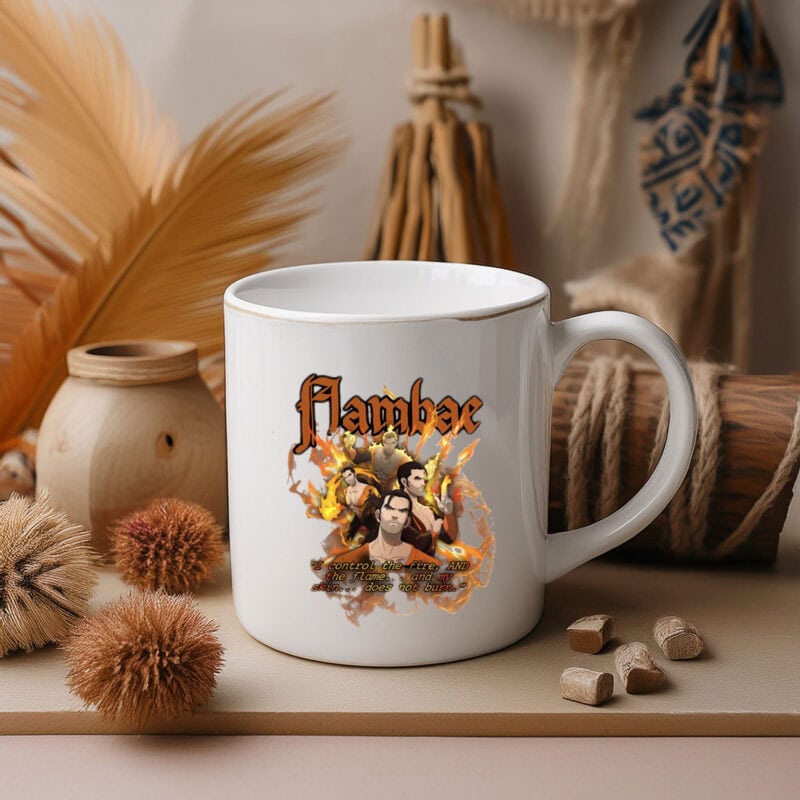 Flambae Dispatch Game Mug – Fiery Retro Edition