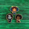 Frankenstein Wooden Charms 3-Set Sticker