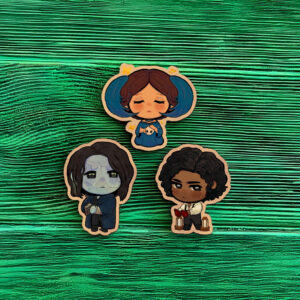 Frankenstein Wooden Charms 3-Set Sticker