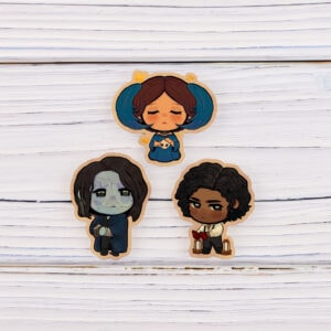 Frankenstein Wooden Charms 3-Set Sticker