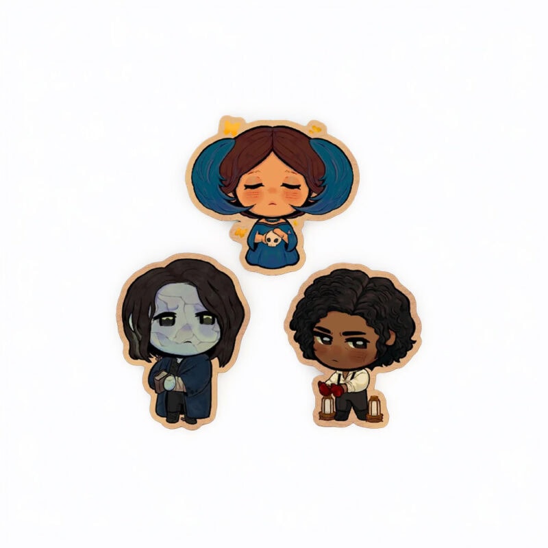 Frankenstein Wooden Charms 3-Set Sticker