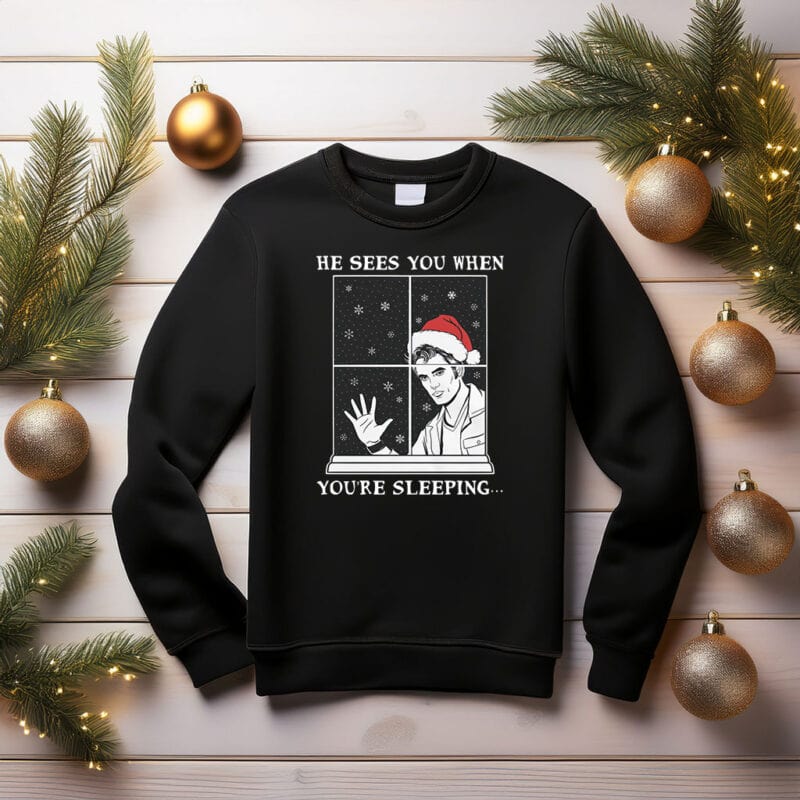 He Sees You When You're Sleeping Hoodie