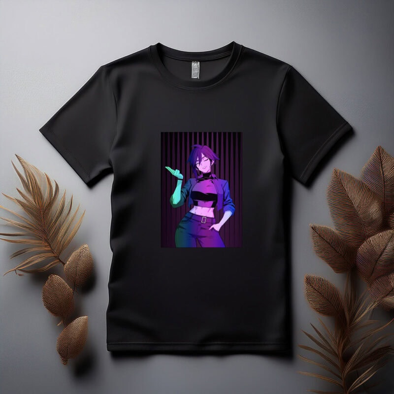 Invisigal in Neon Lighting Shirt