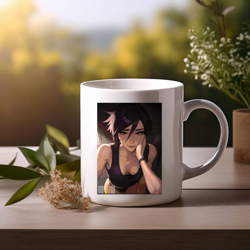 Invisigal with Black Tank Top Mug