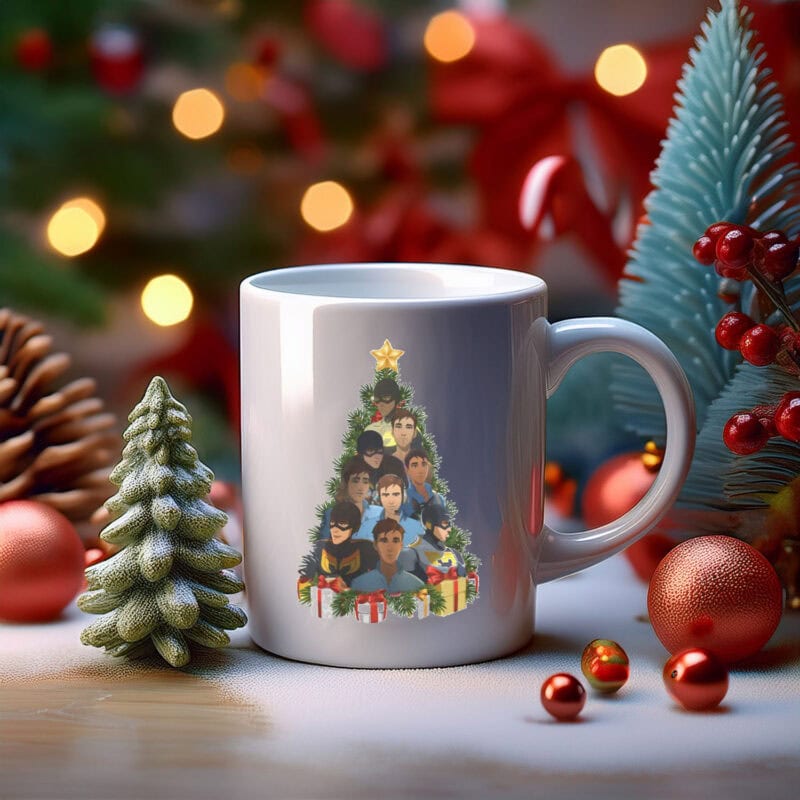 Mecha Man Christmas Tree Dispatch Mug – Holiday Robot Edition