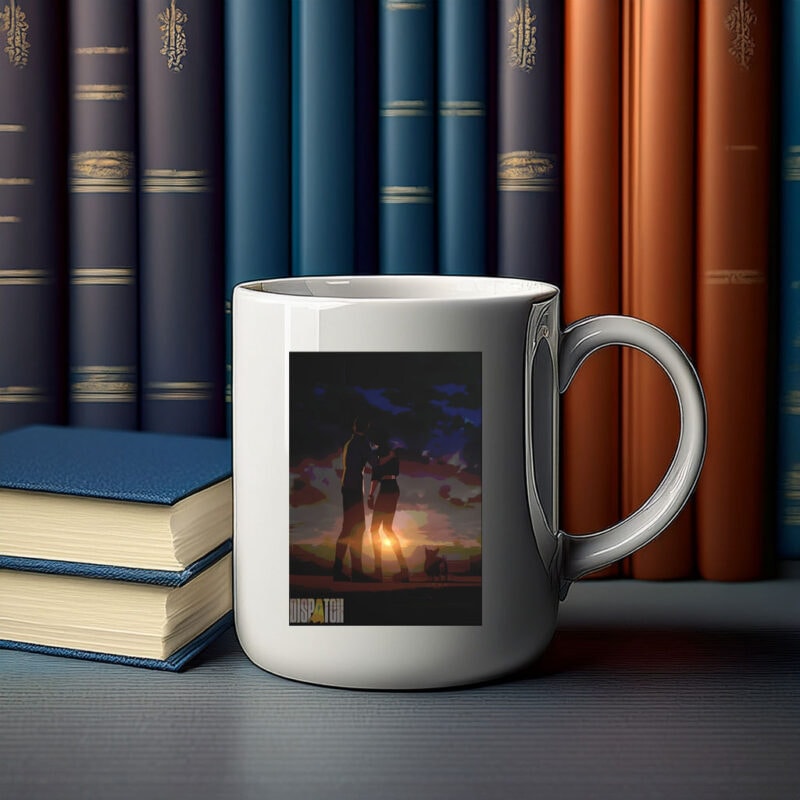Sunset Embrace with Dog Mug