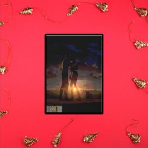 Sunset Embrace with Dog Poster