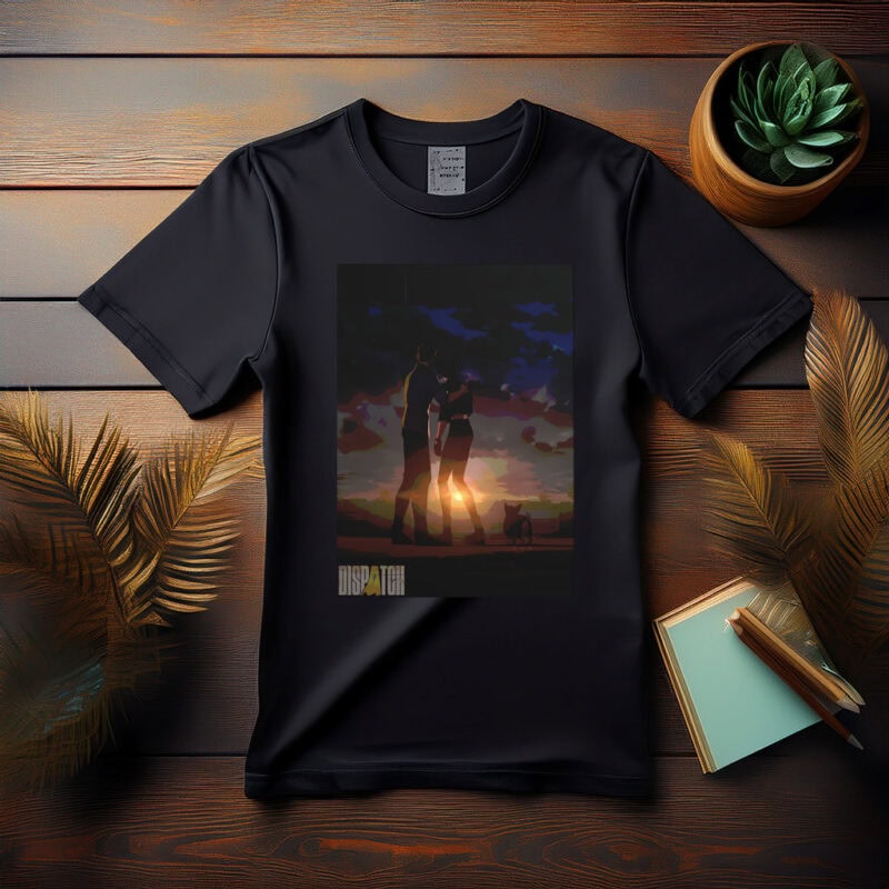 Sunset Embrace with Dog Shirt