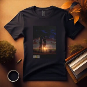 Sunset Embrace with Dog Shirt