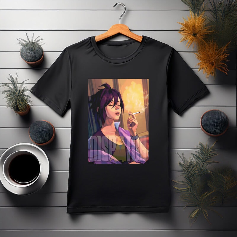 Woman Smoking Cigarette Tee