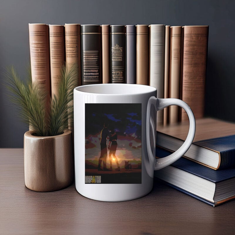Sunset Embrace with Dog Mug