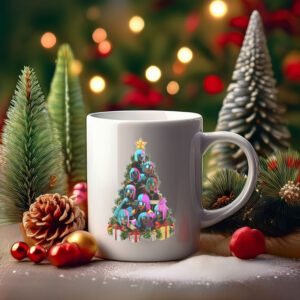 🎄 Christmas Tree Prism Dispatch Gaming Mug – Festive Prism Holiday Cup