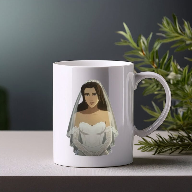 Blonde Blazer Wedding Dress Mug