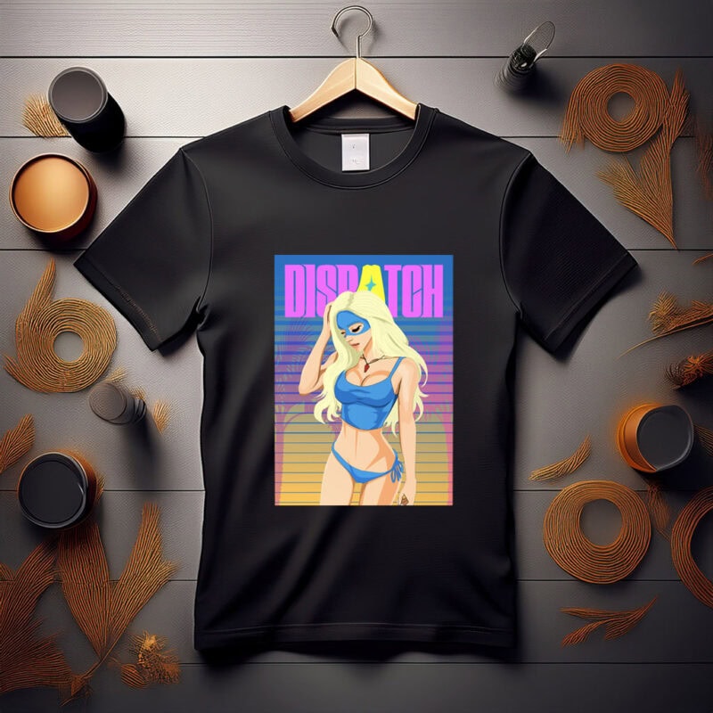 Blonde Blazer in Blue Bikini Shirt