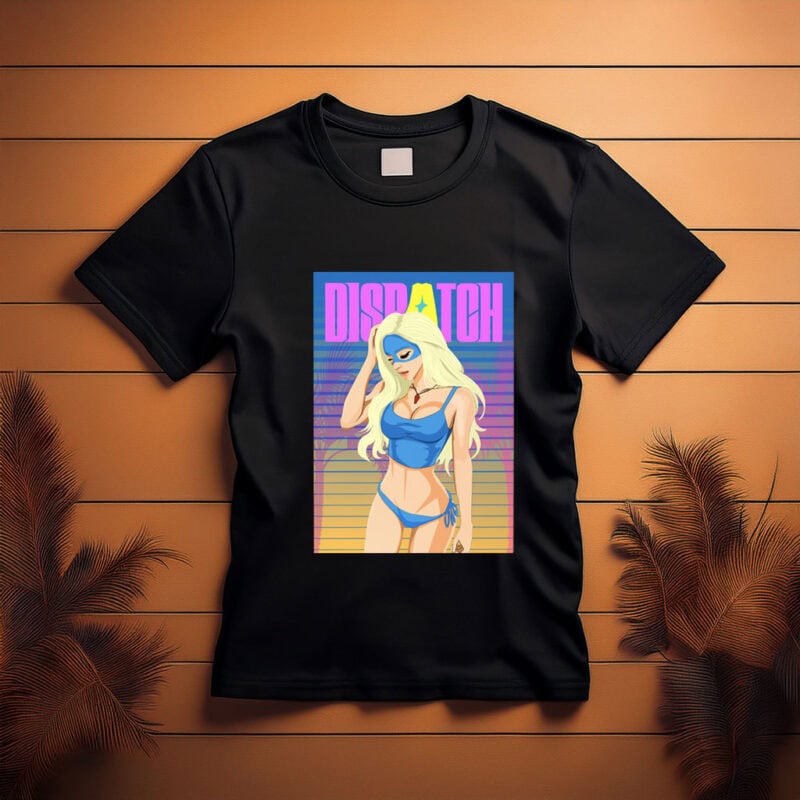 Blonde Blazer in Blue Bikini Shirt