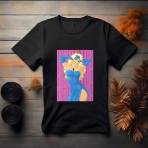 Blonde Blazer in Blue Dress Costume Shirt