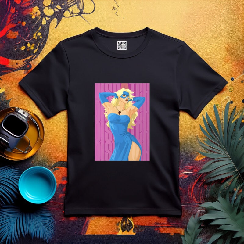 Blonde Blazer in Blue Dress Costume Shirt