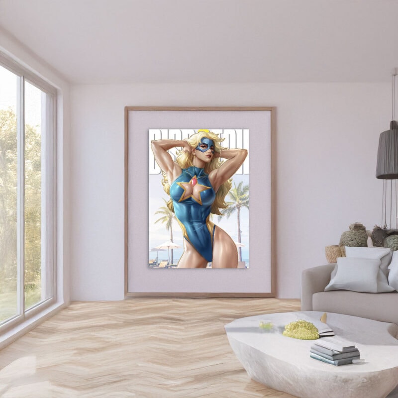 Blonde Blazer in Swimsuit Poster