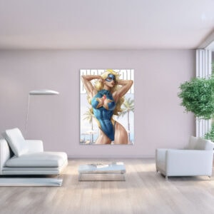 Blonde Blazer in Swimsuit Poster