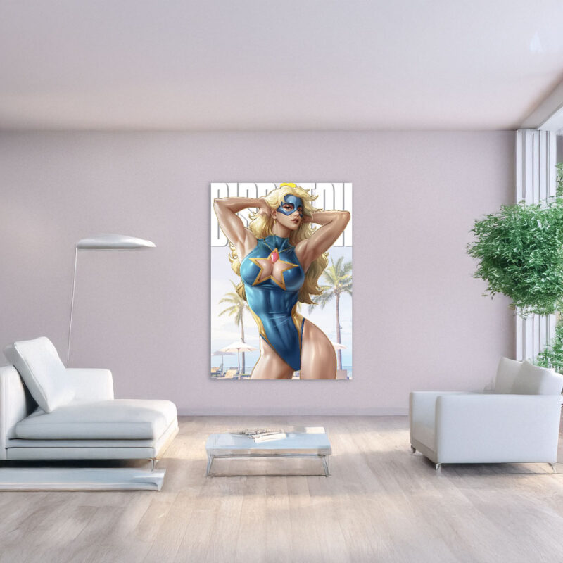 Blonde Blazer in Swimsuit Poster