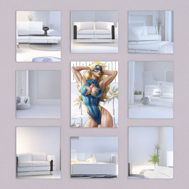 Blonde Blazer in Swimsuit Poster