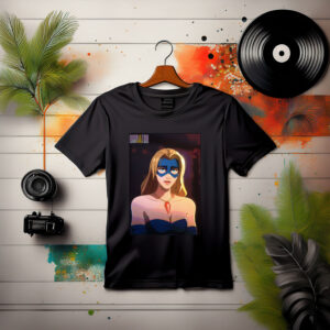 Blonde Woman with Mask Tee