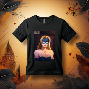 Blonde Woman with Mask Tee