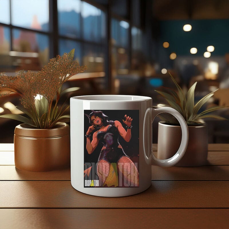 Demon Girl in Black Outfit Mug