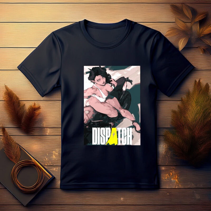 Demon Girl on Motorcycle Illustration Shirt