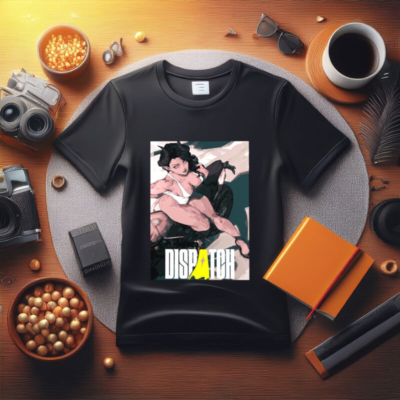 Demon Girl on Motorcycle Illustration Shirt