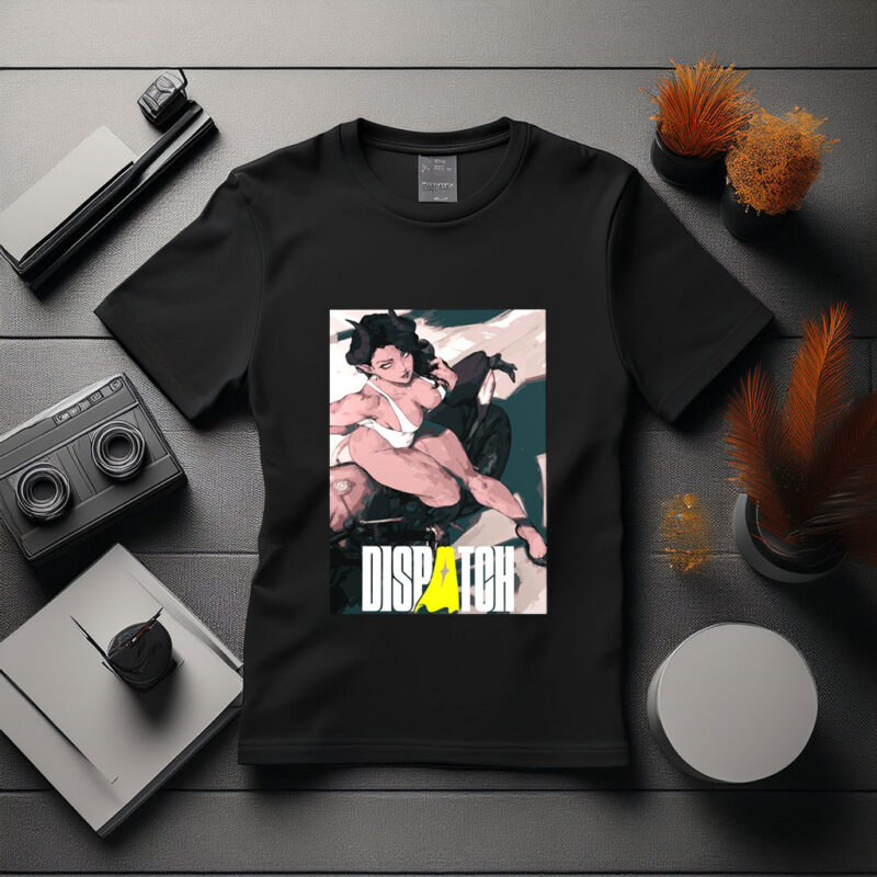 Demon Girl on Motorcycle Illustration Shirt